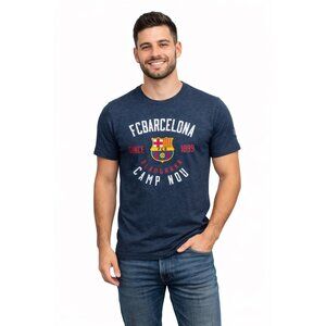 ⚽ FC Barcelona Graphic Tee Shirt Camp Nou Since 1899 Navy S ⚽